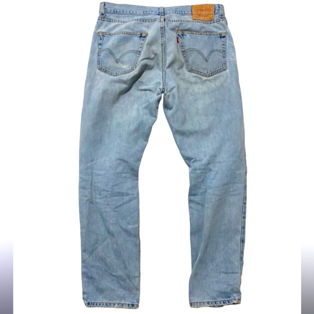 The Perfect Levi’s 512 Slim Fit 36x30 Women’s 12 ish Light Wash Distressed -flaw